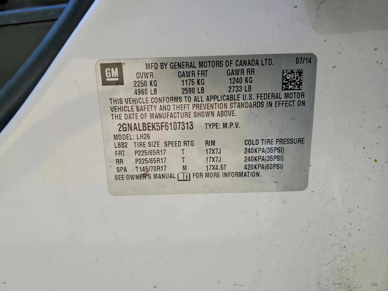 Chevrolet Equinox Lt