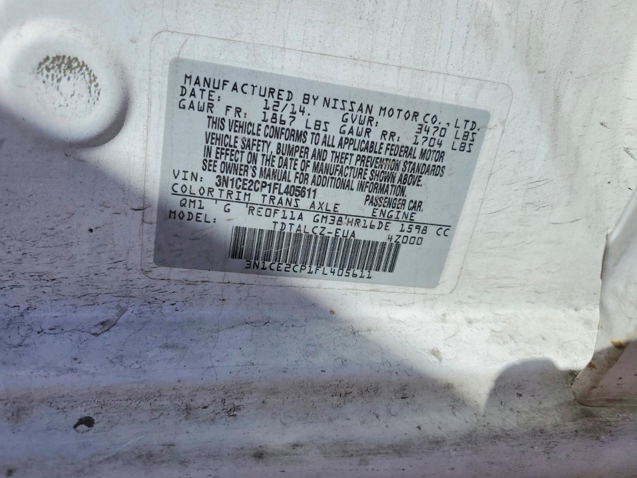 Nissan Versa S Plus