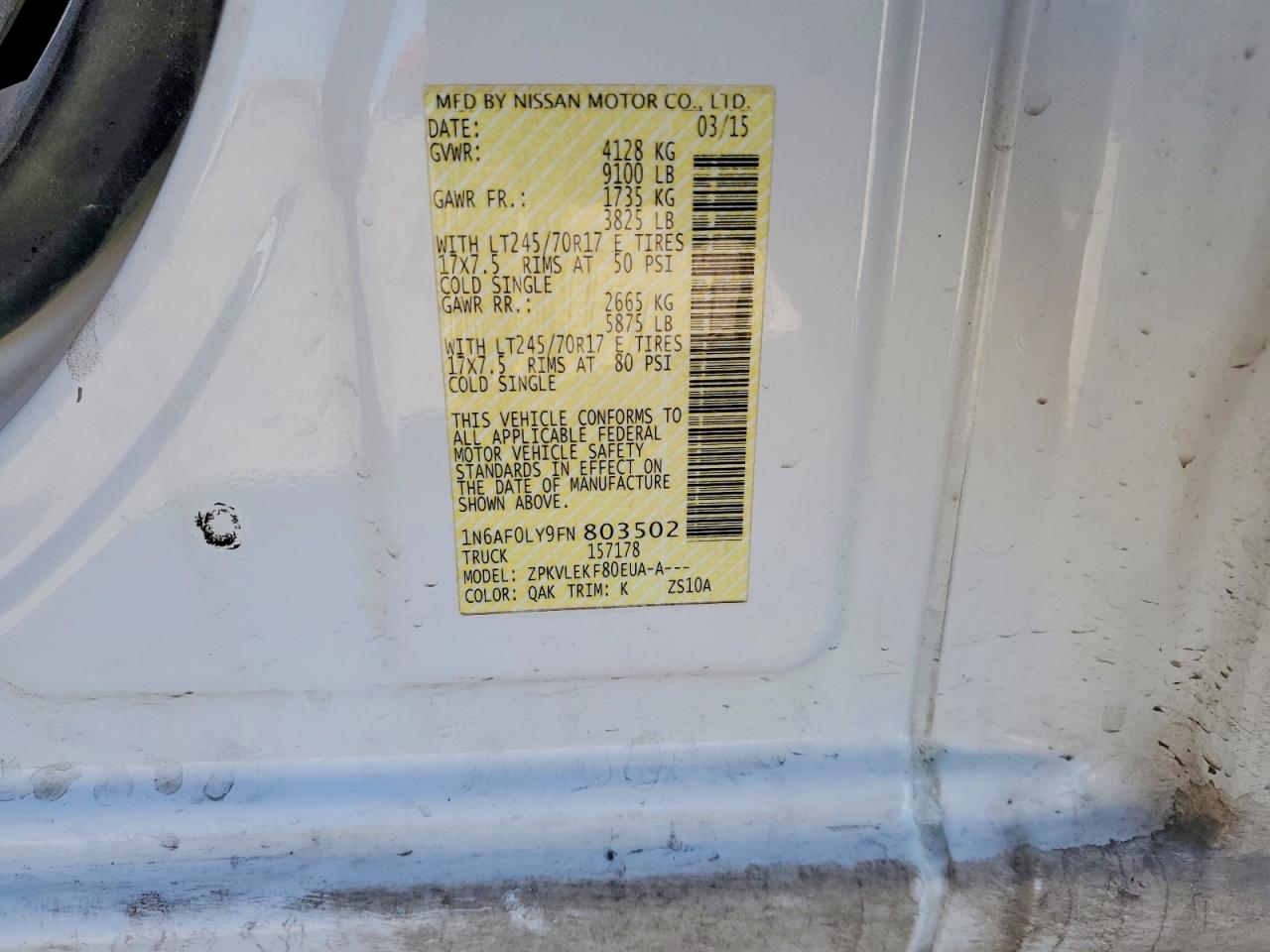 Nissan Nv 2500 Hd Sv