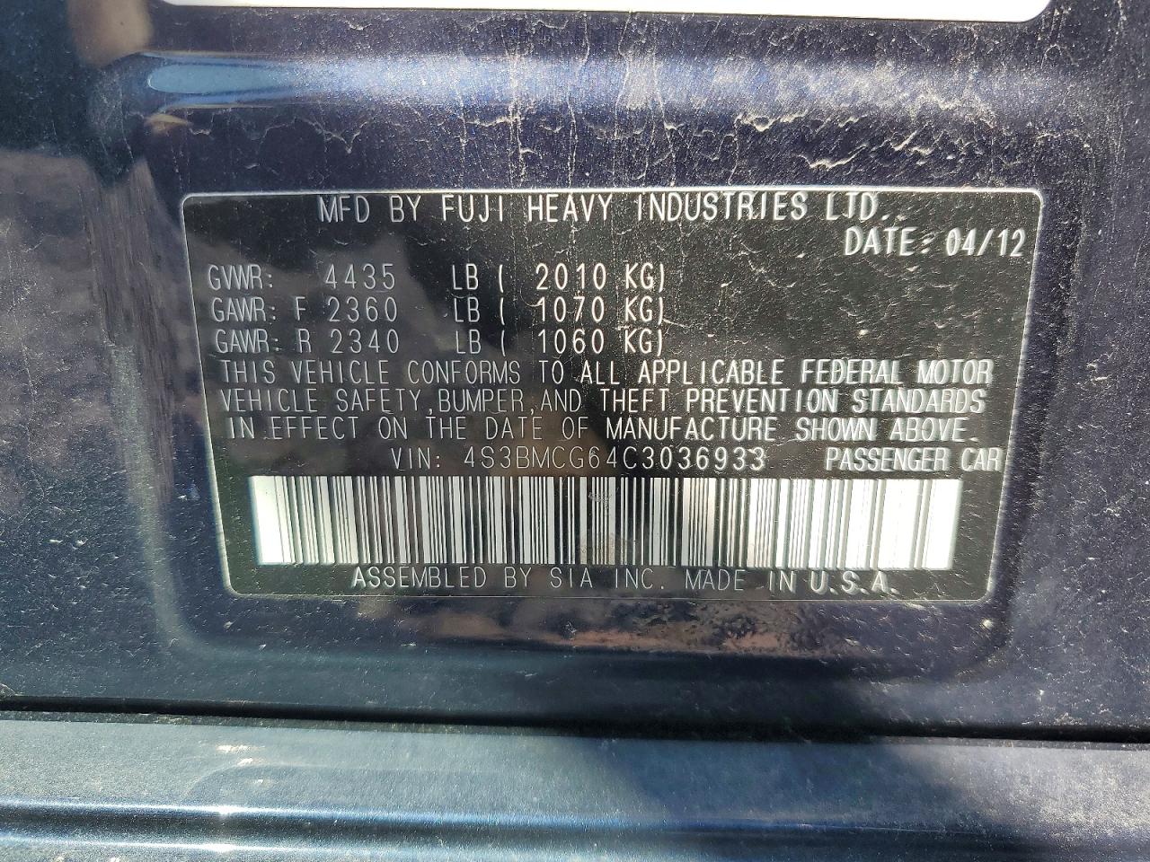 Subaru Legacy 2.5i Premium