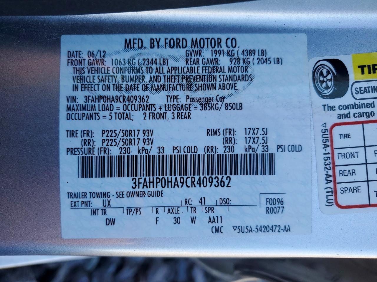 Ford Fusion Se