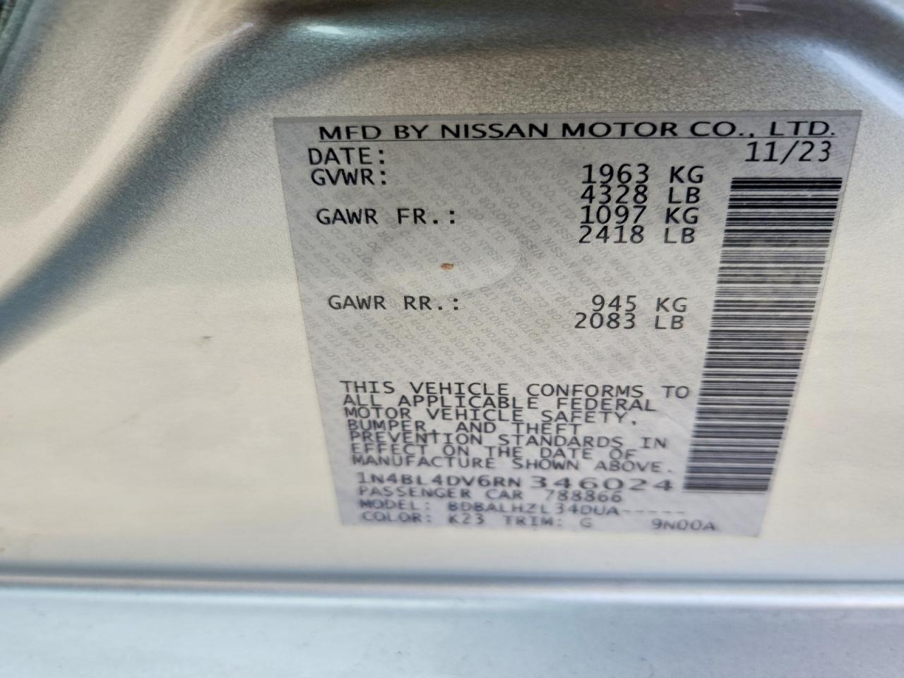 Nissan Altima Sv