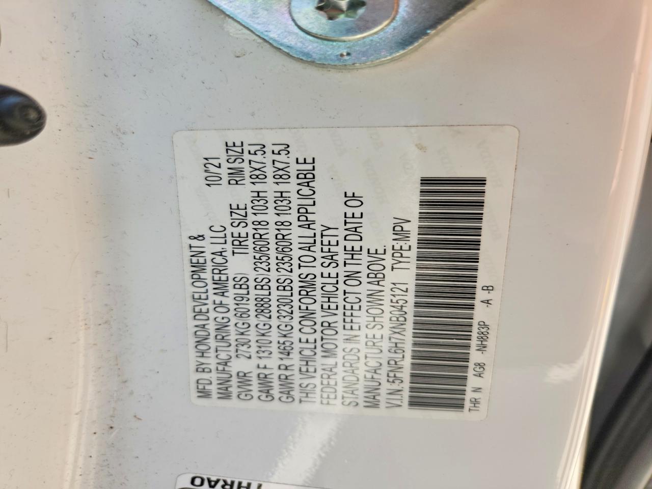 Honda Odyssey Exl
