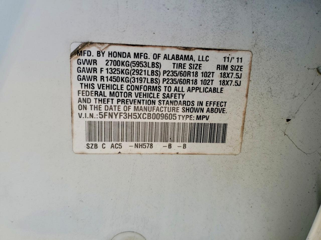 Honda Pilot Exl