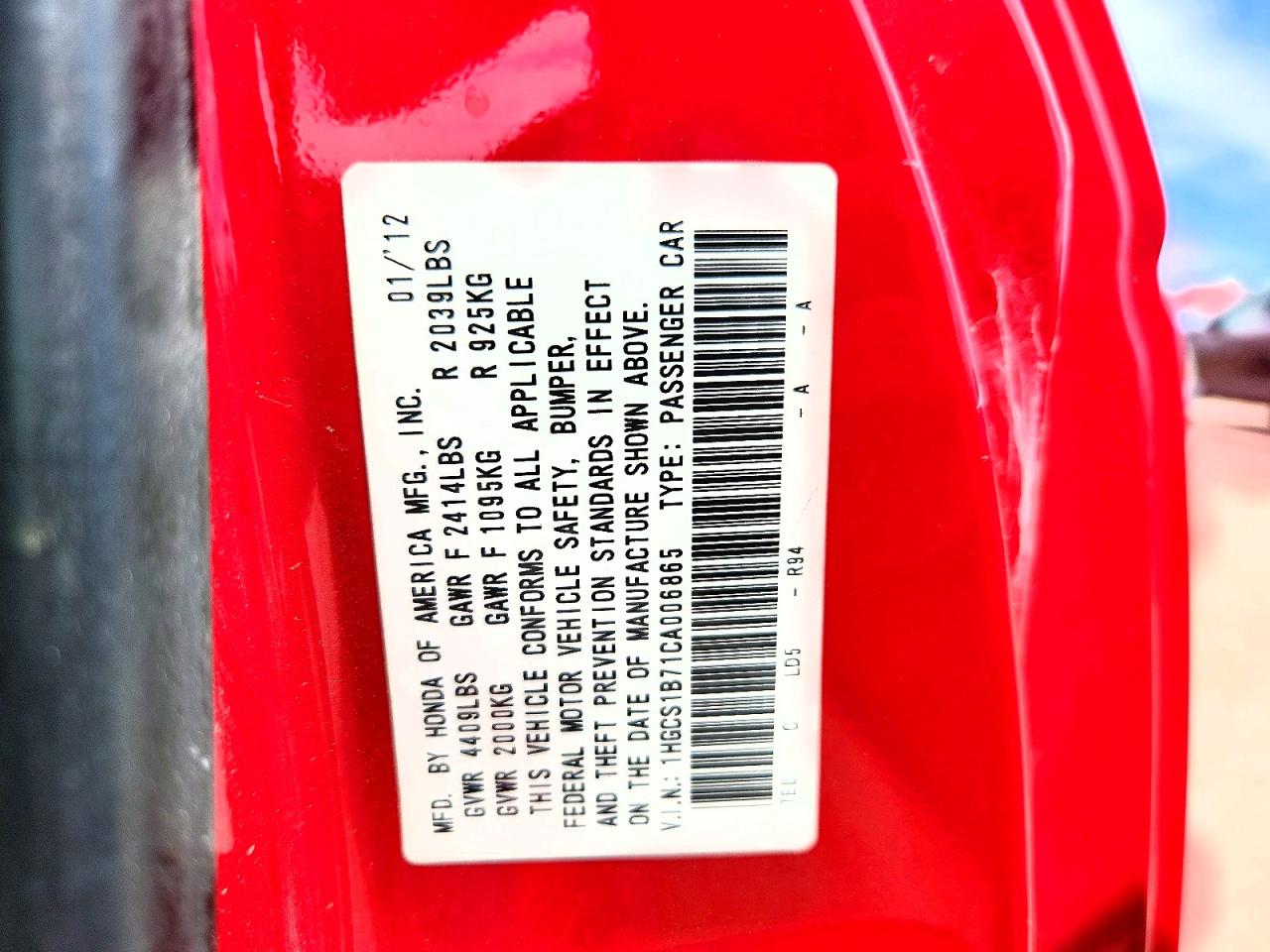 Honda Accord Ex
