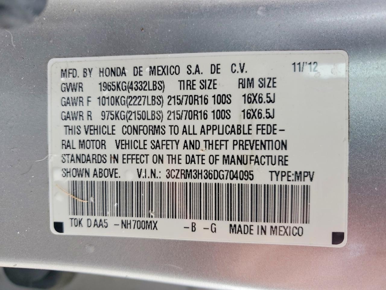 Honda Crv Lx