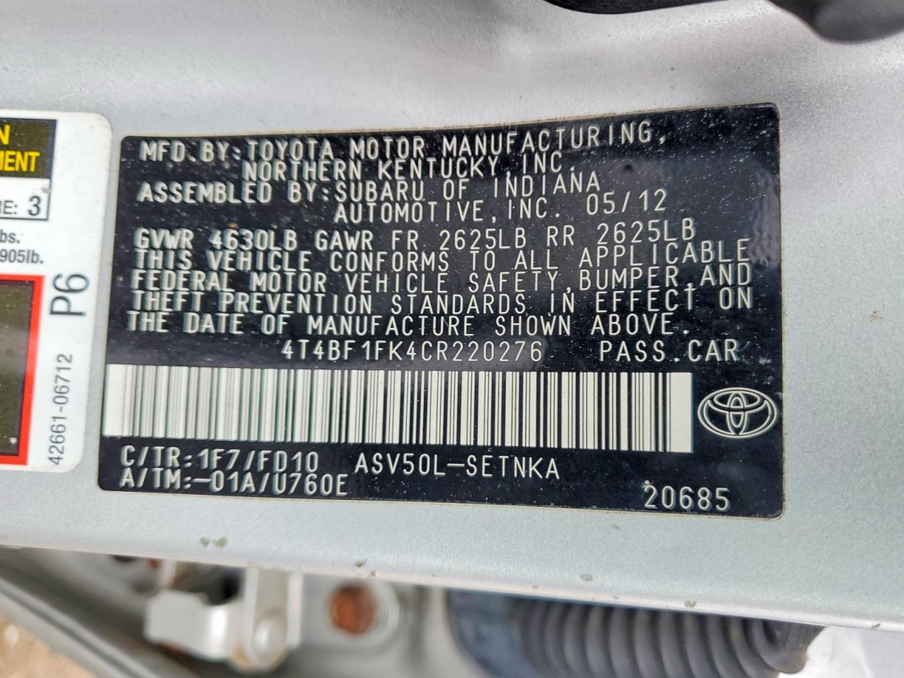 Toyota Camry Le