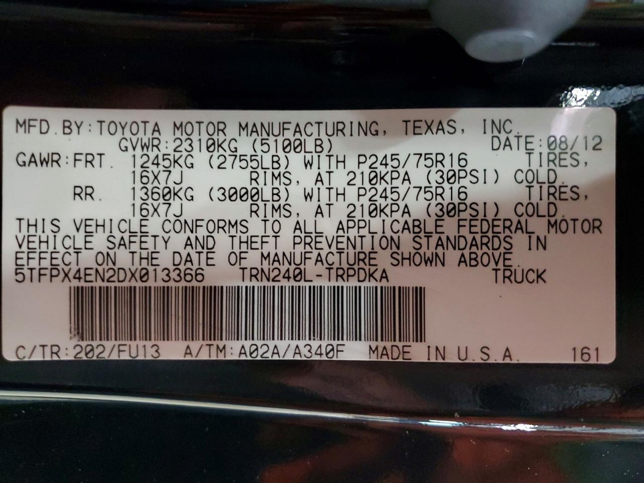Toyota Tacoma Base