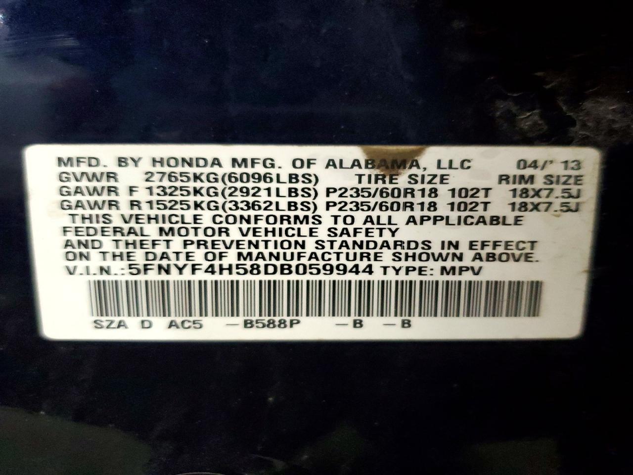 Honda Pilot Exl