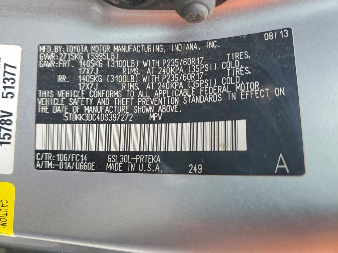 Toyota Sienna Le
