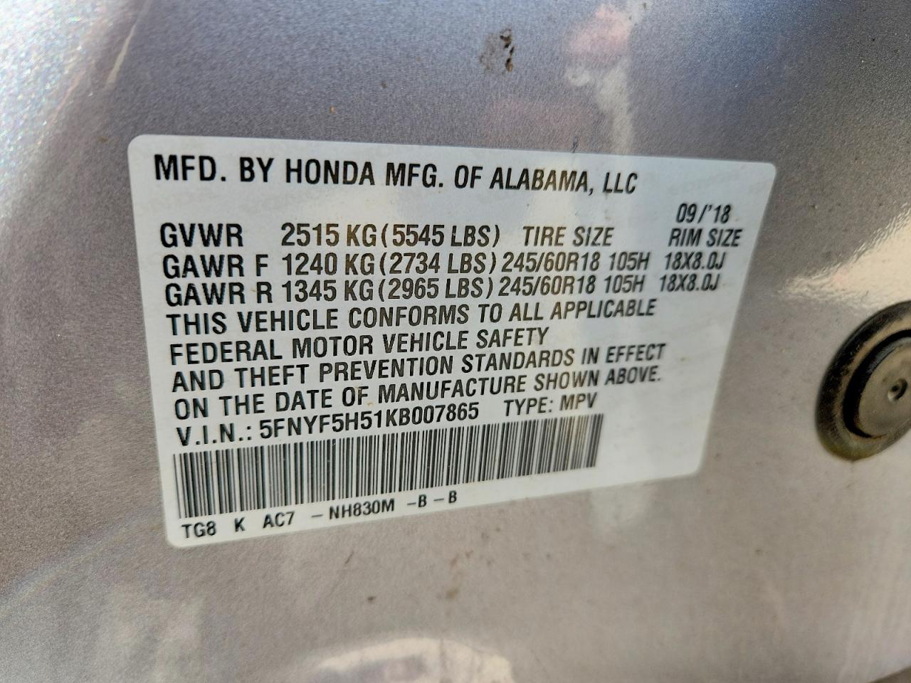 Honda Pilot Exl