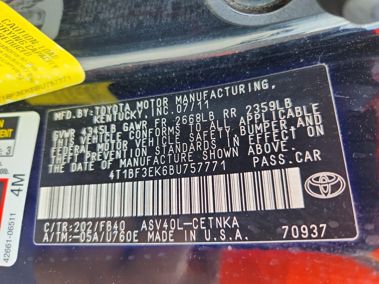 Toyota Camry Le