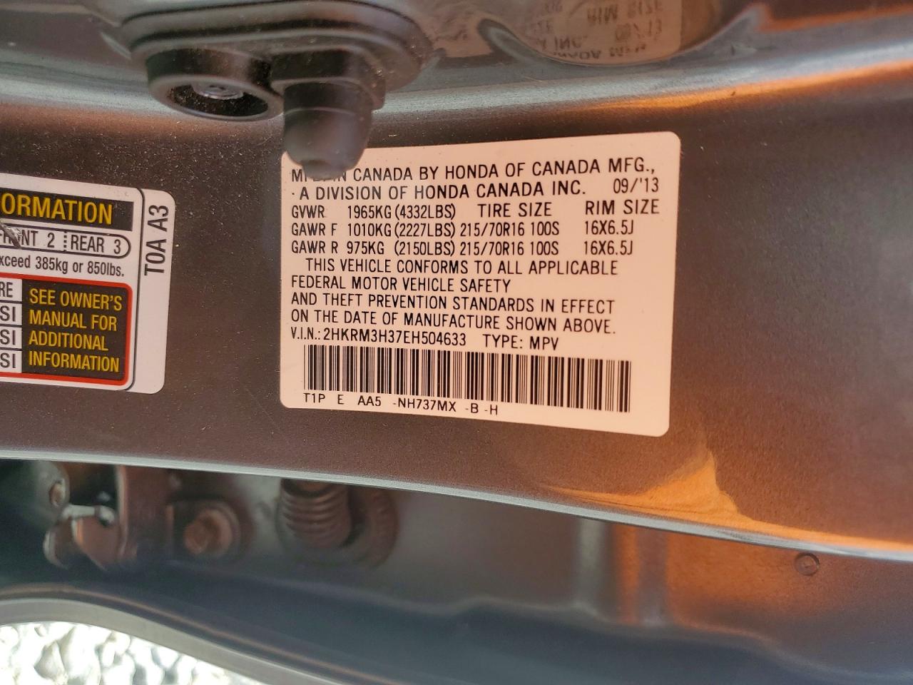 Honda Crv Lx