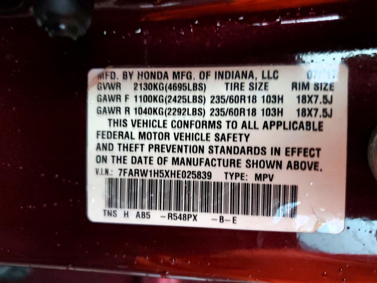 Honda Crv Ex
