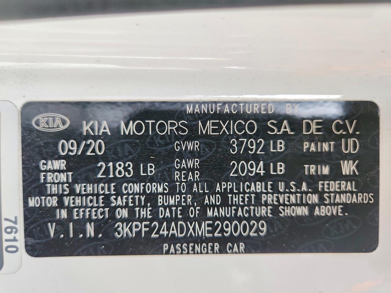 Kia Forte Lxs