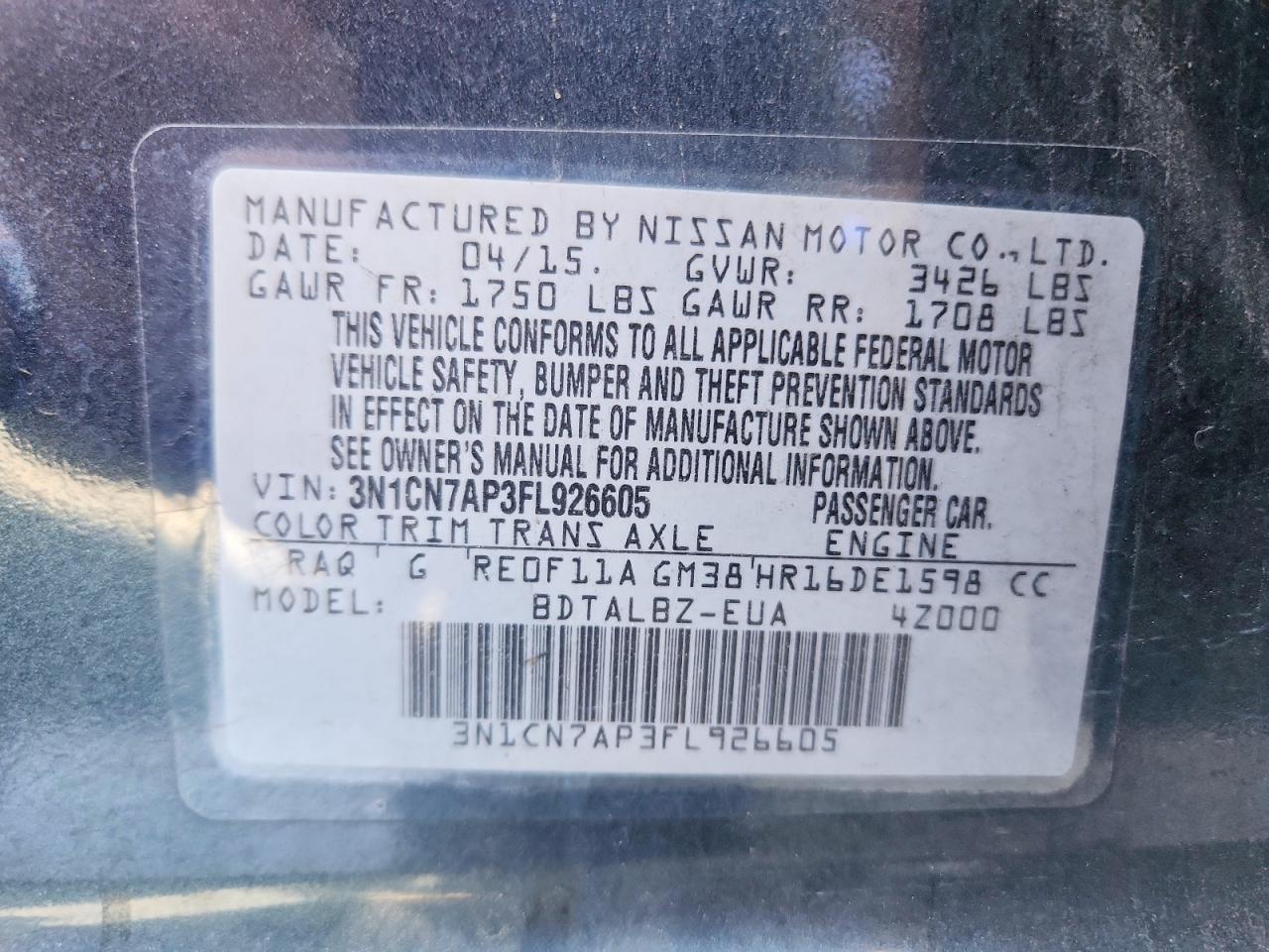 Nissan Versa 1.6 Sv