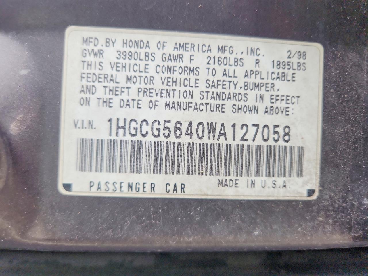 Honda Accord Lx