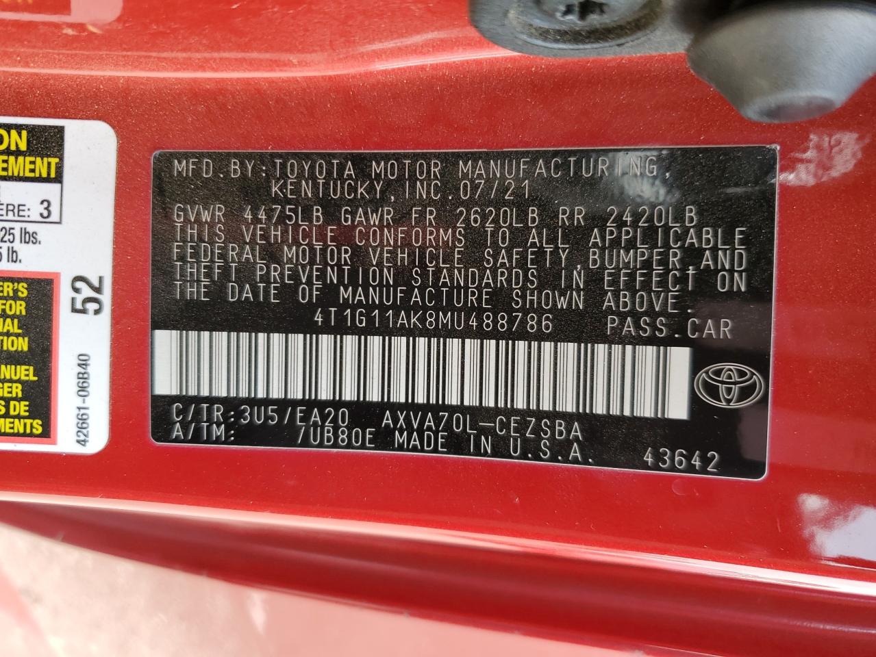Toyota Camry Se