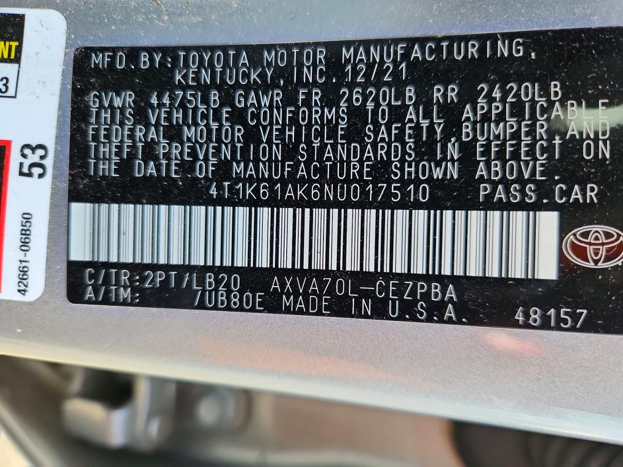 Toyota Camry Xse