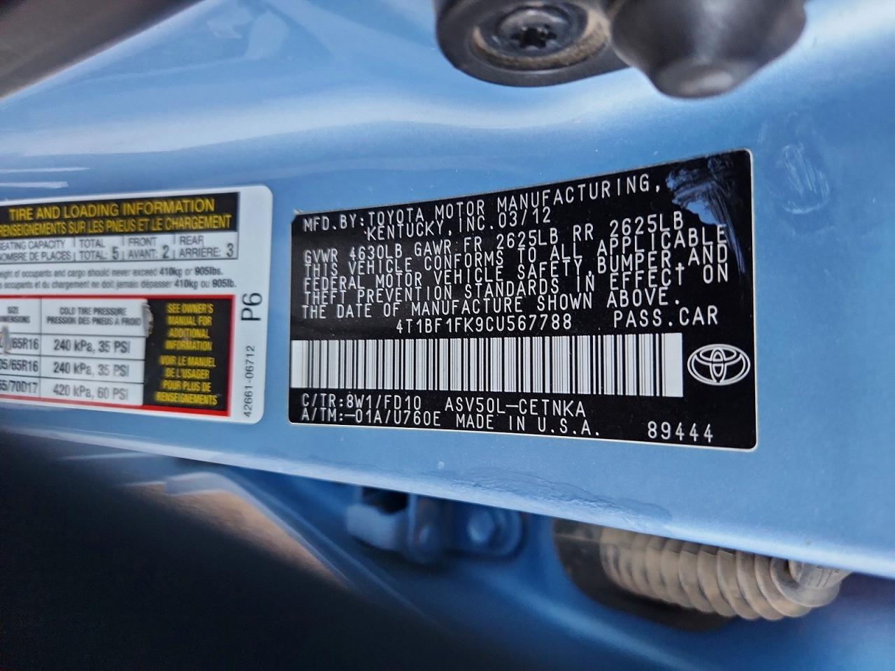 Toyota Camry Le
