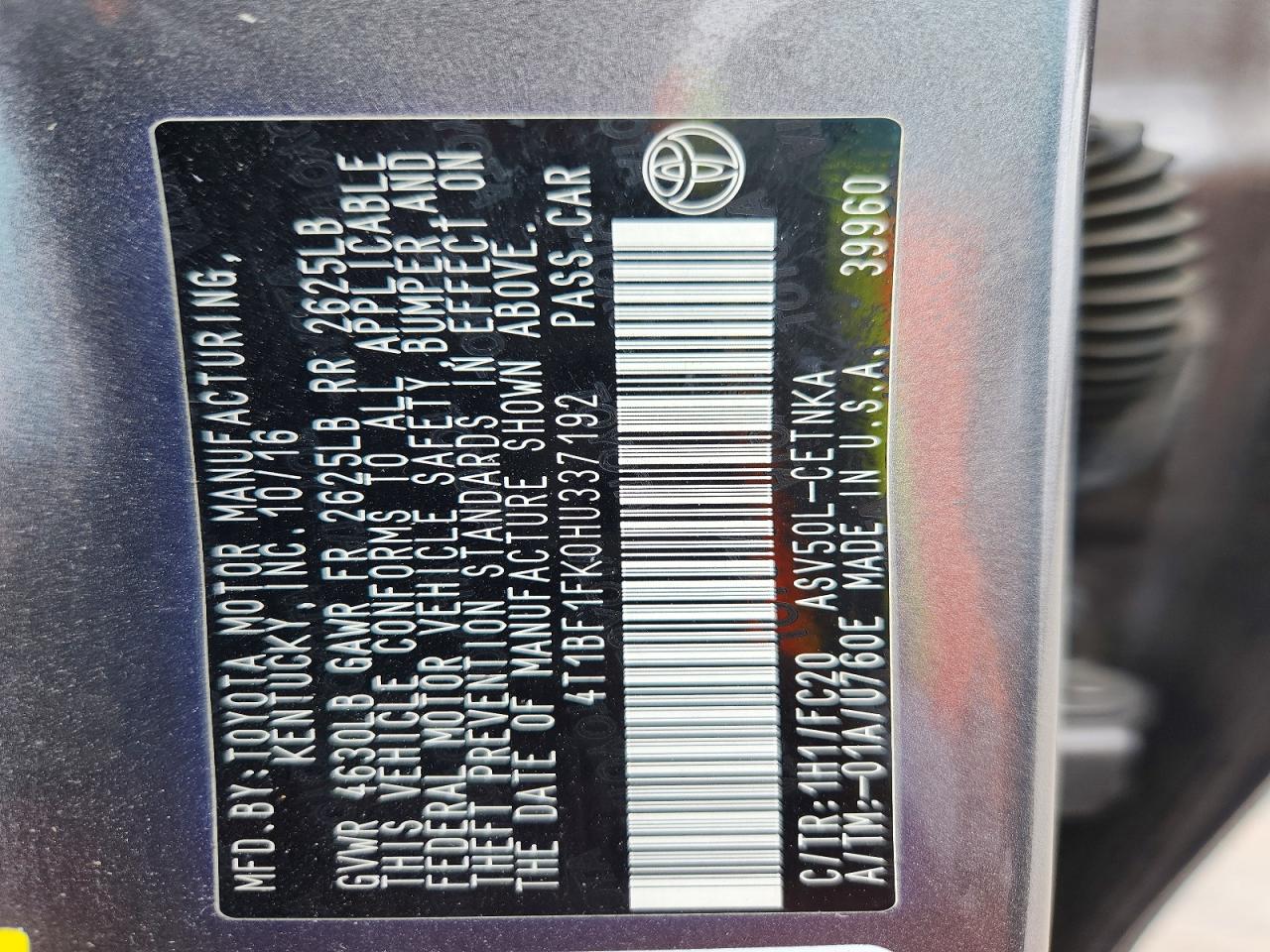 Toyota Camry Le