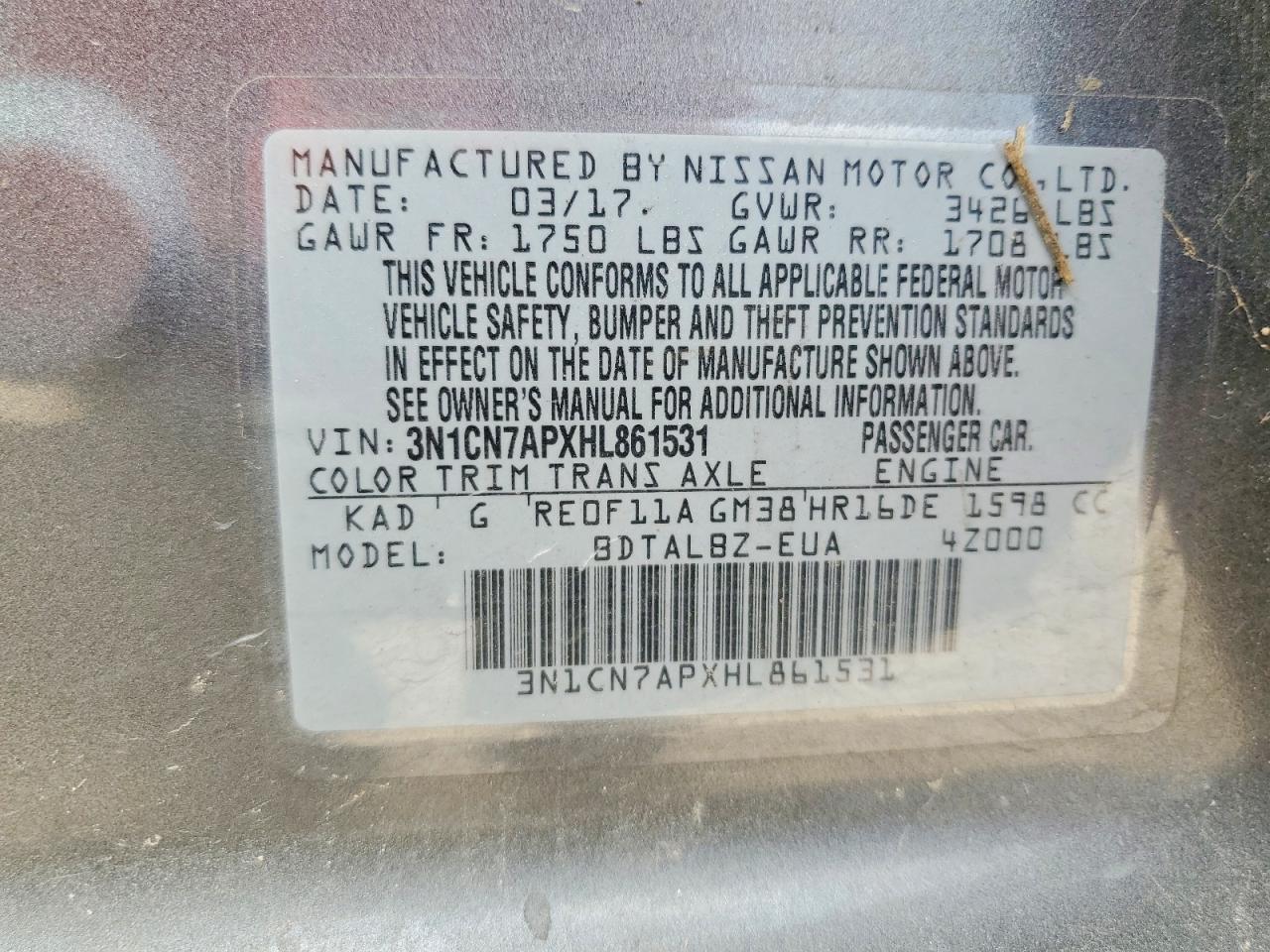 Nissan Versa 1.6 Sv
