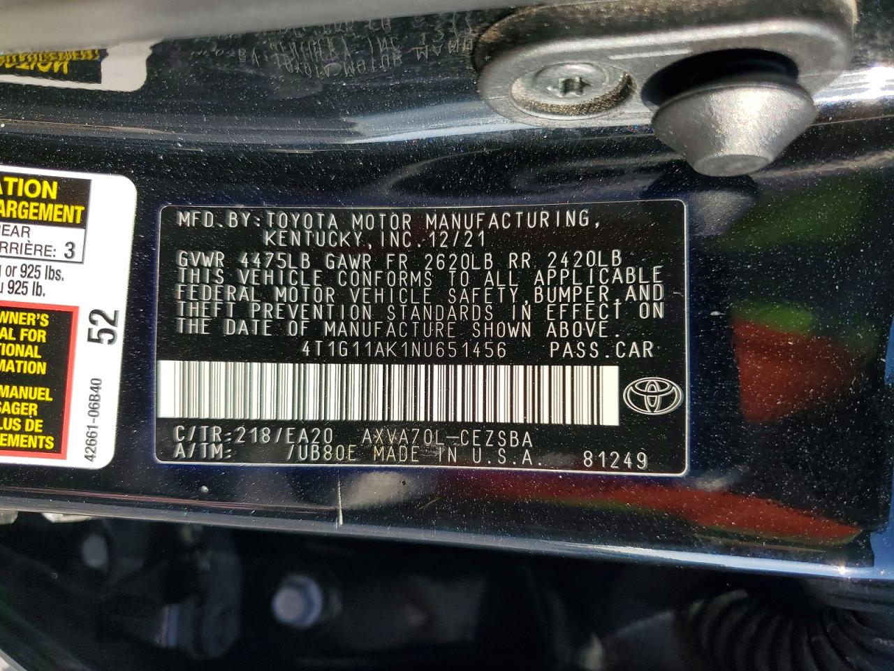 Toyota Camry Se