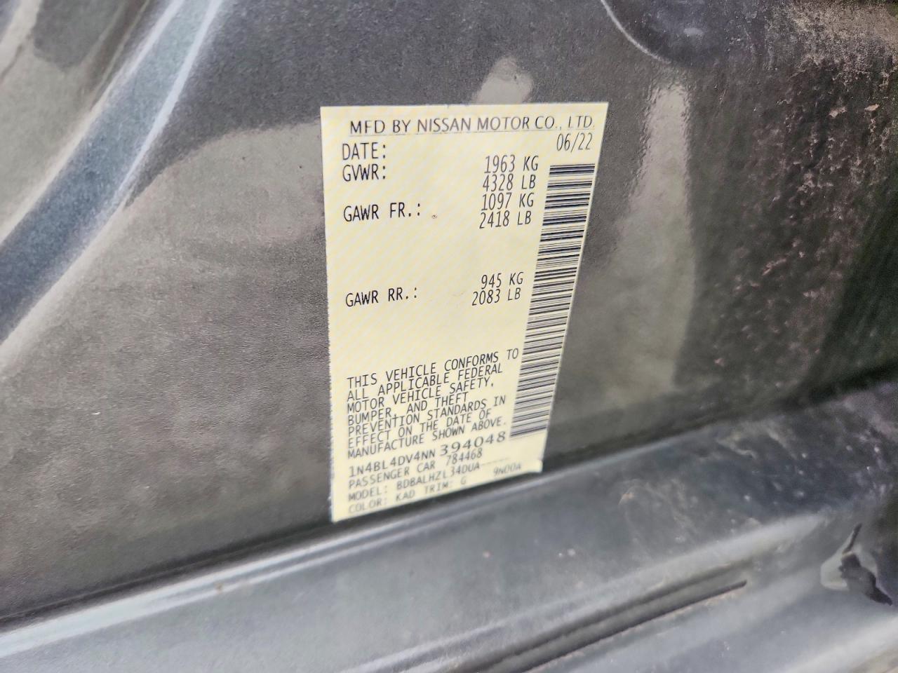 Nissan Altima Sv
