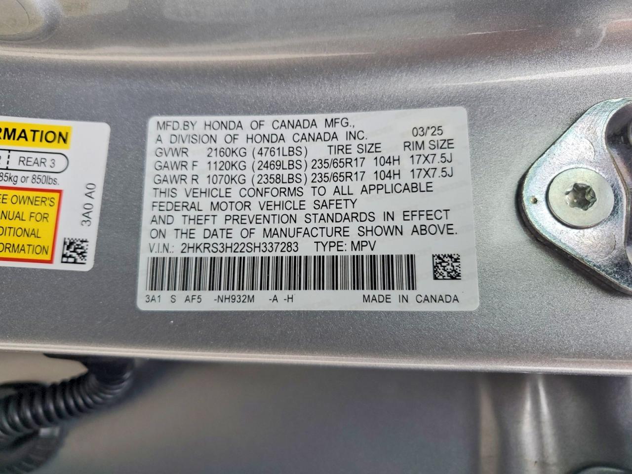 Honda Crv Lx