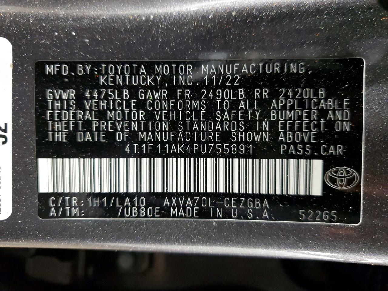 Toyota Camry Xle