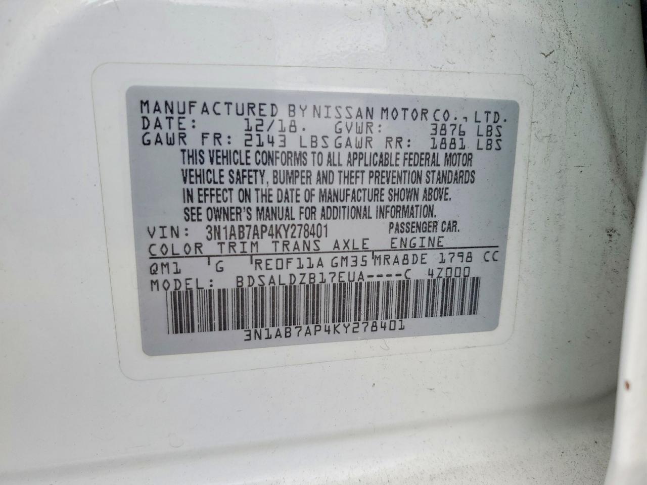 Nissan Sentra Sv
