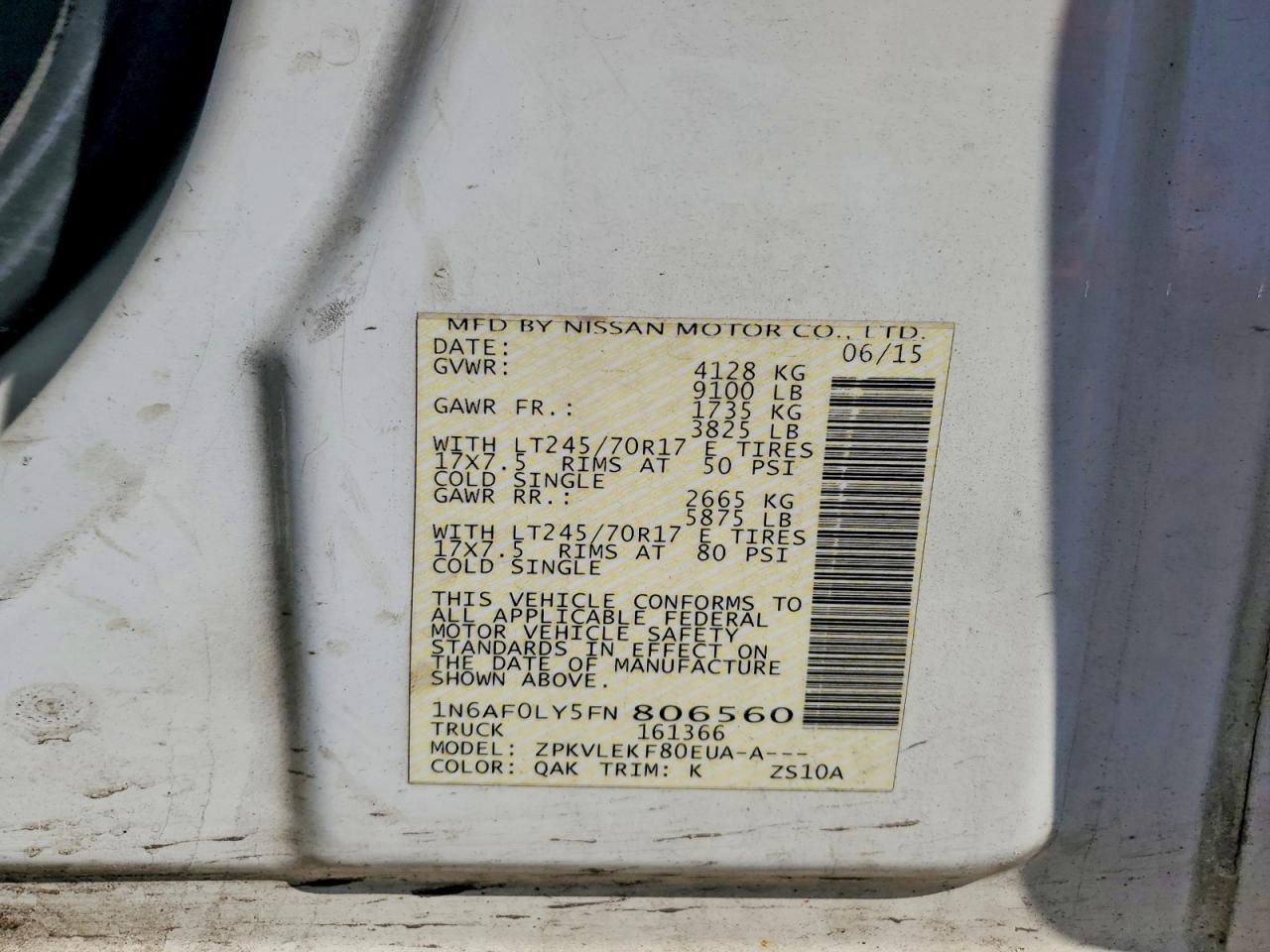 Nissan Nv 2500 Hd Sl