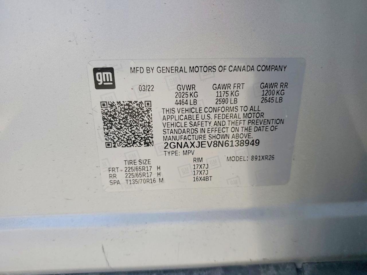 Chevrolet Equinox Lt