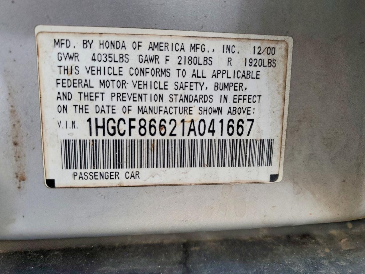 Honda Accord Value