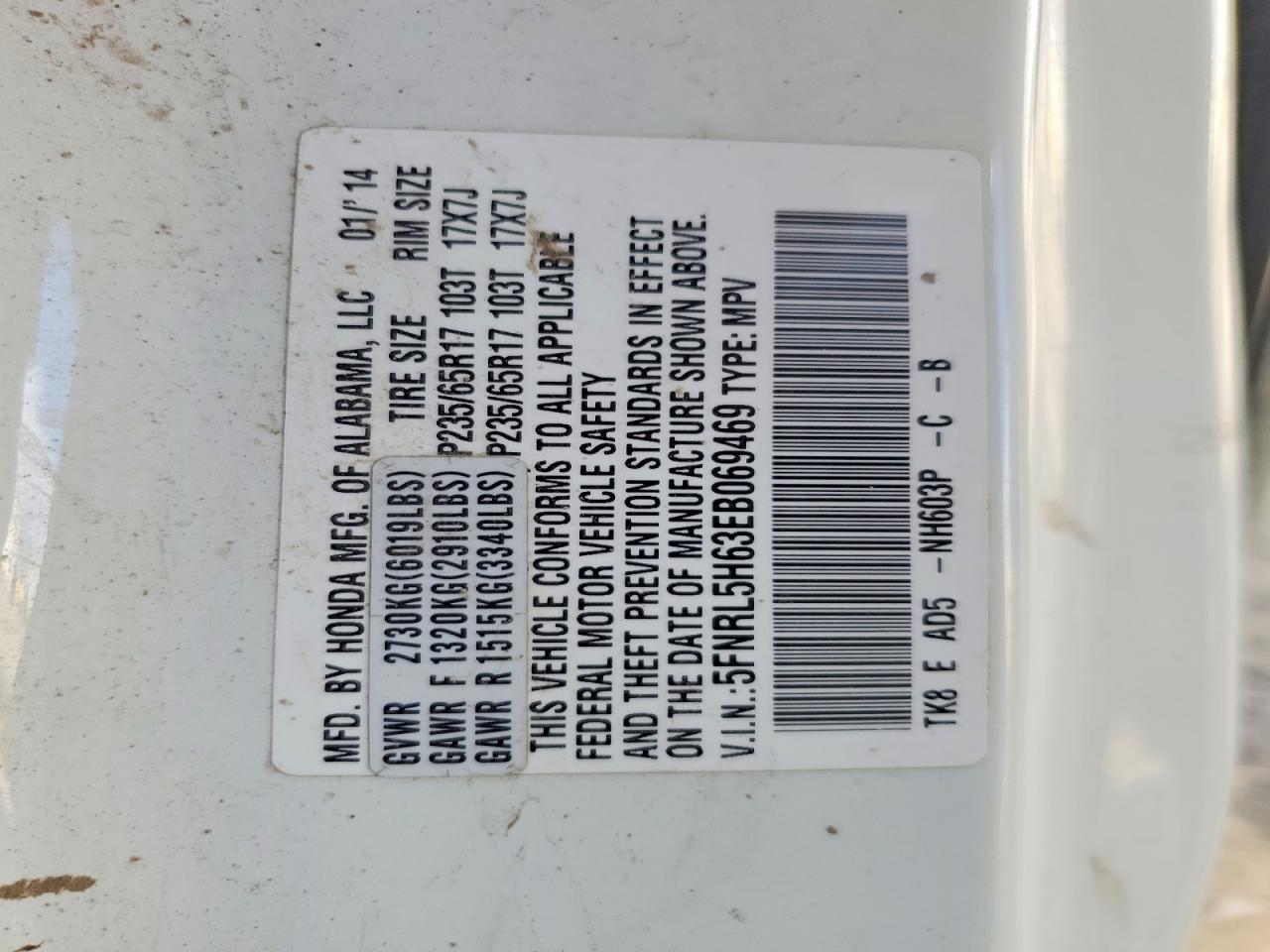Honda Odyssey Exl