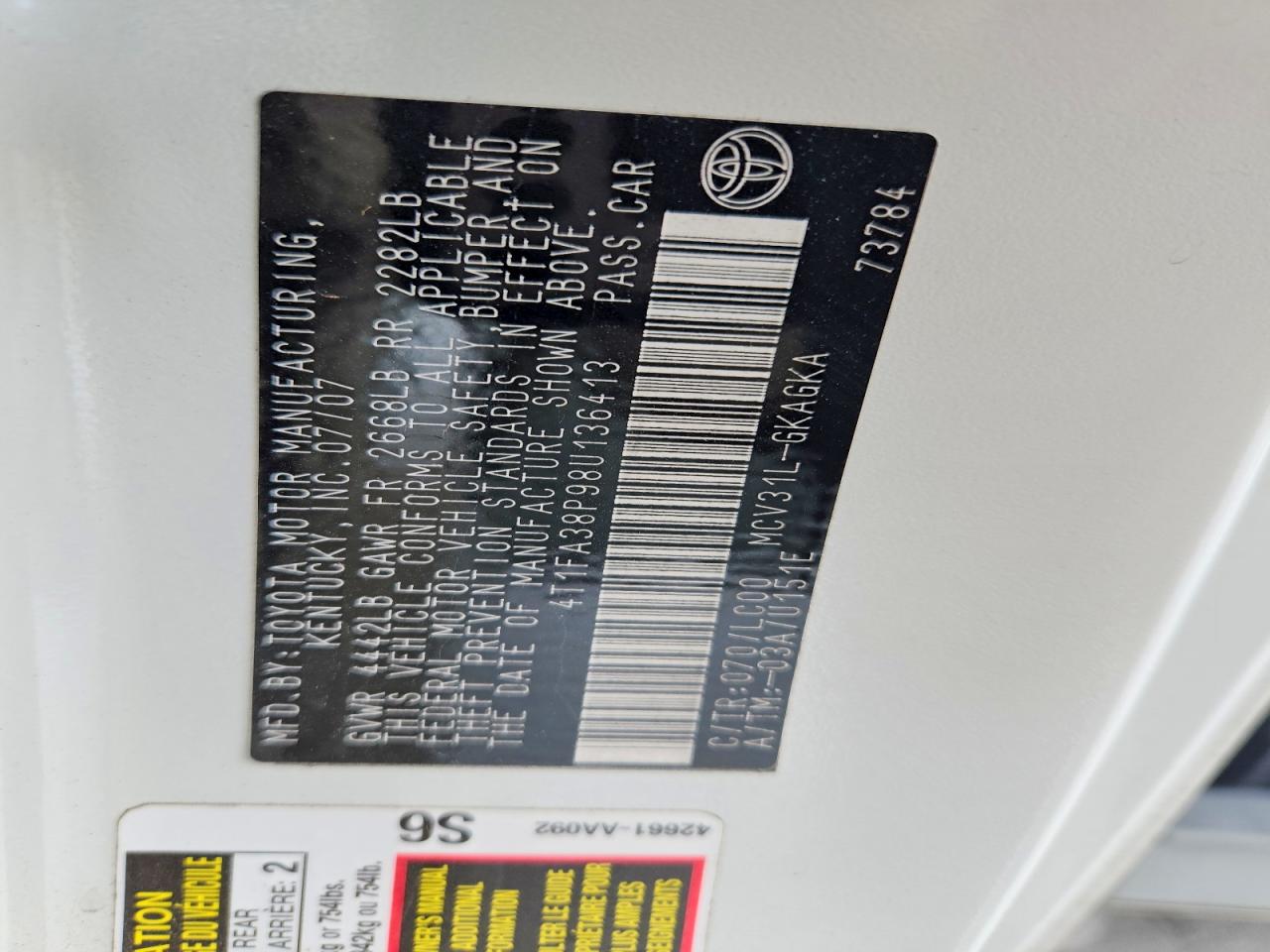 Toyota Camry Sle V6