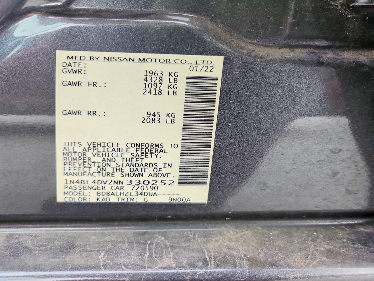 Nissan Altima Sv