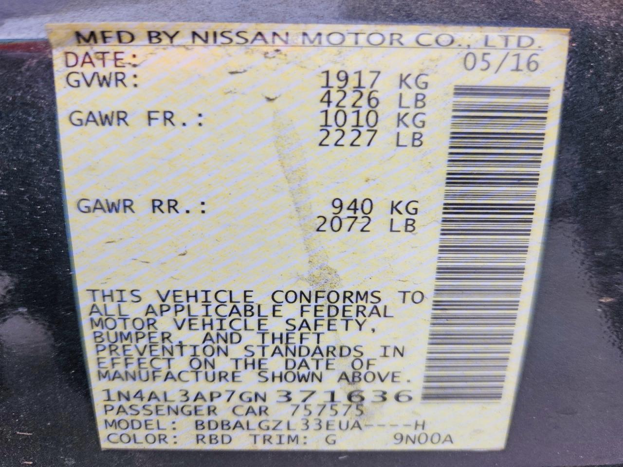 Nissan Altima 2.5 S