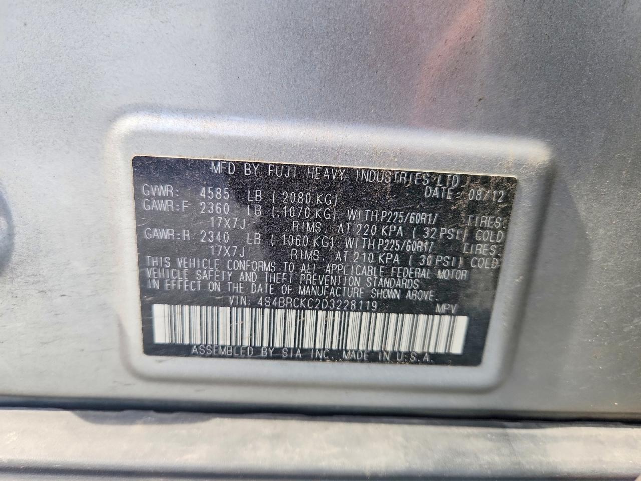 Subaru Outback 2.5i Limited