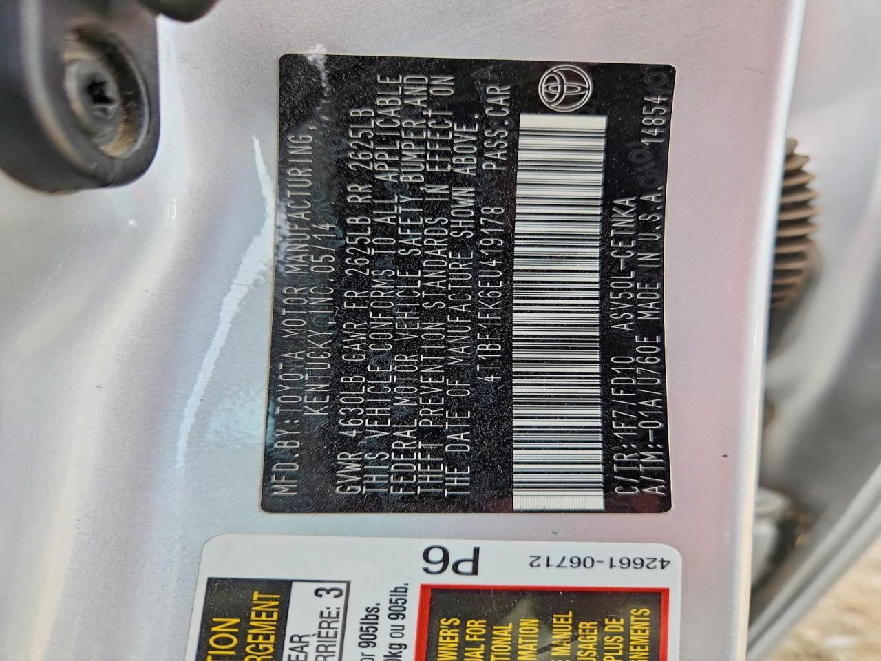 Toyota Camry Le