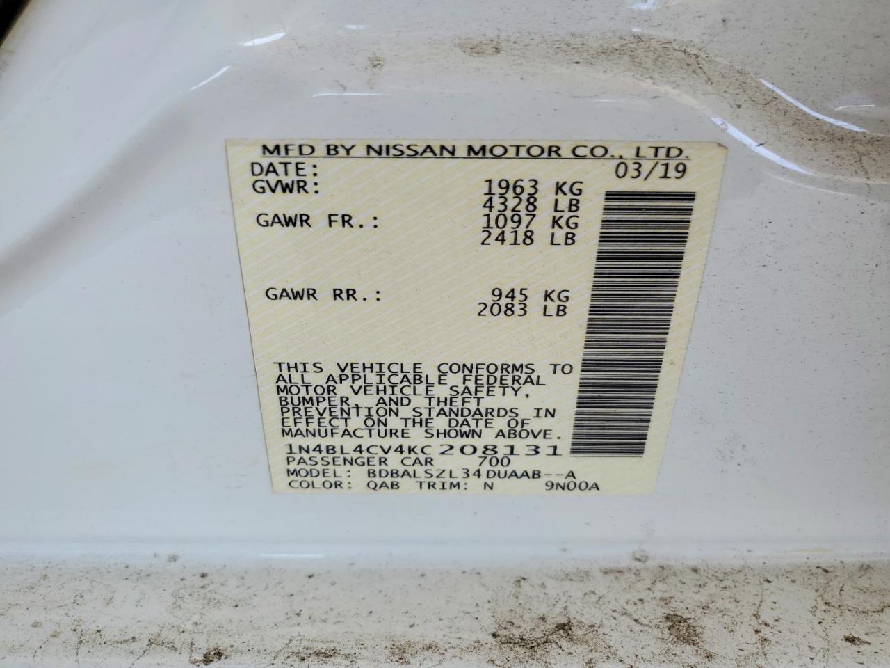 Nissan Altima Sr