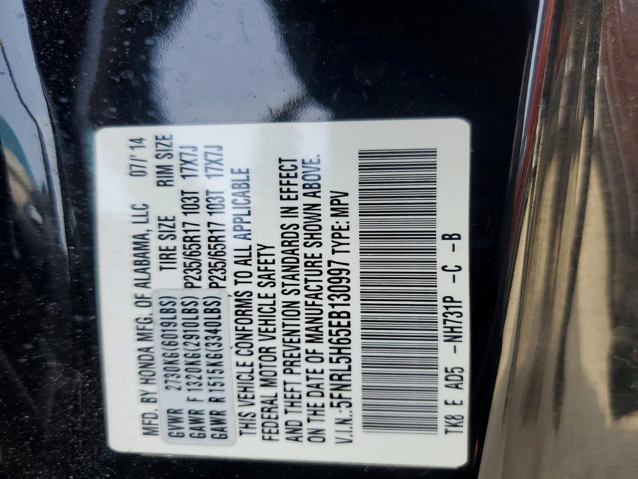 Honda Odyssey Exl