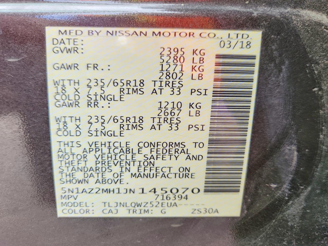 Nissan Murano Sv