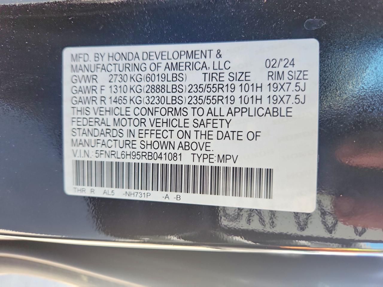 Honda Odyssey Elite