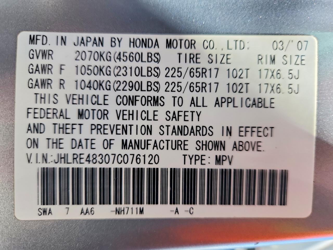 Honda Crv Lx