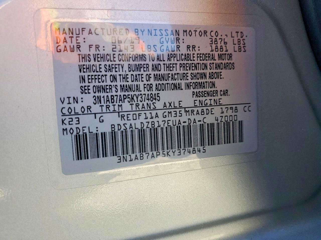 Nissan Sentra Sv