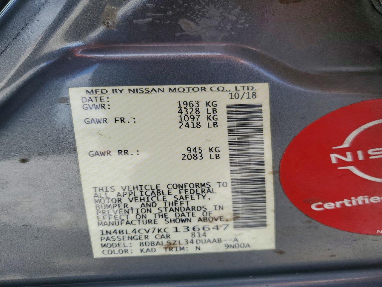 Nissan Altima Sr