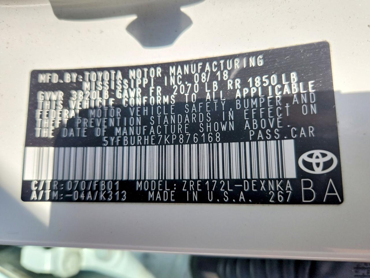Toyota Corolla Le