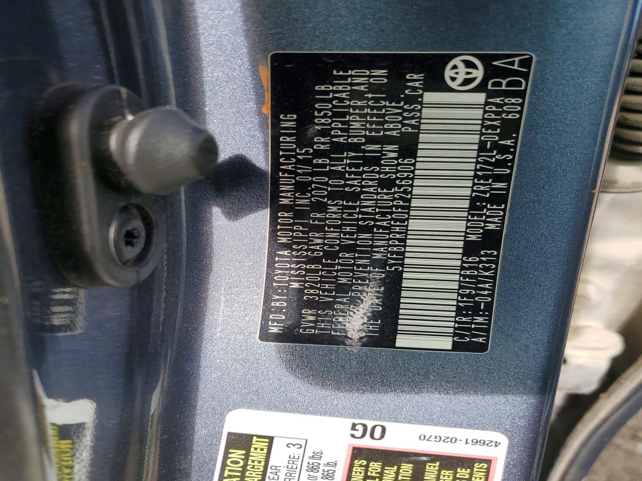 Toyota Corolla Le Eco Plus