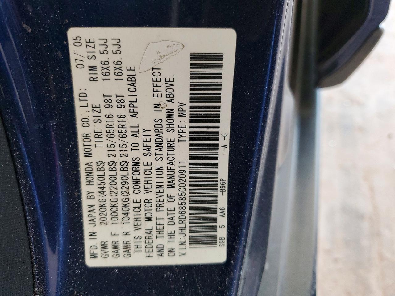 Honda Cr-v Lx Lx